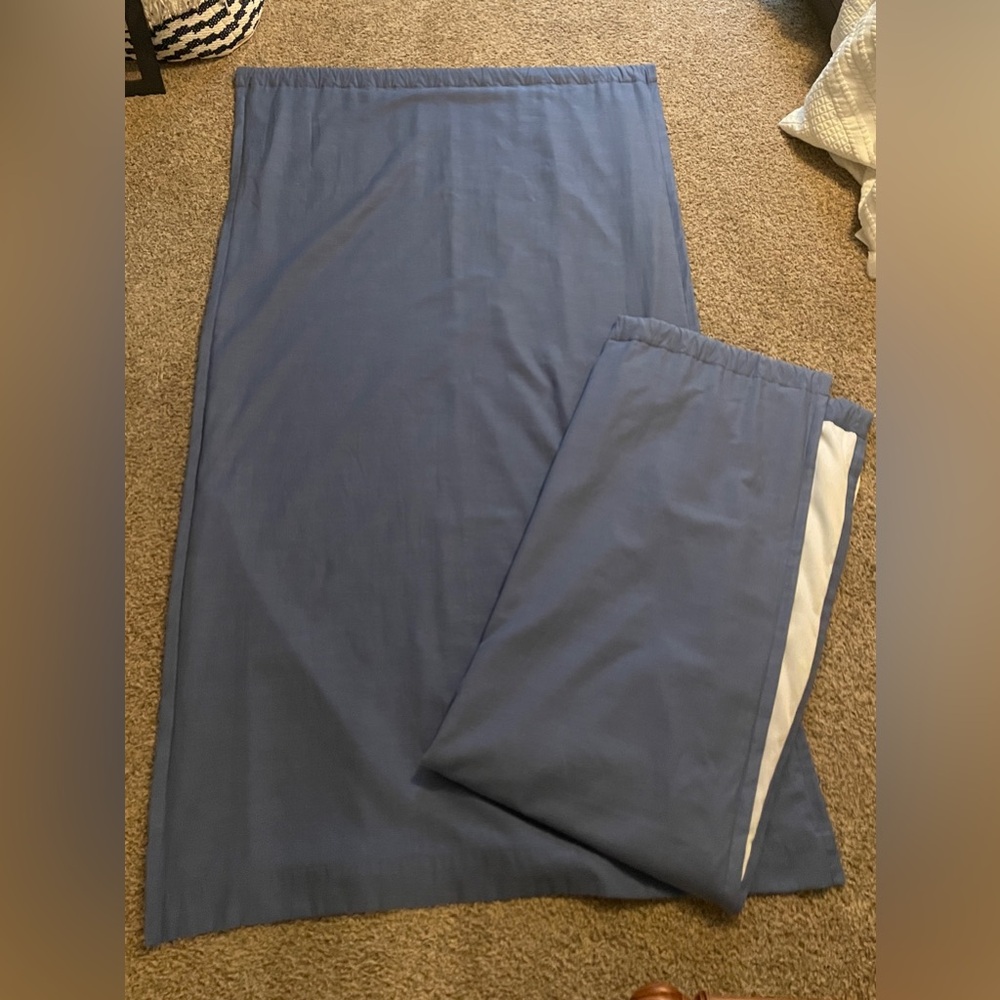 Set of two blue blackout curtains